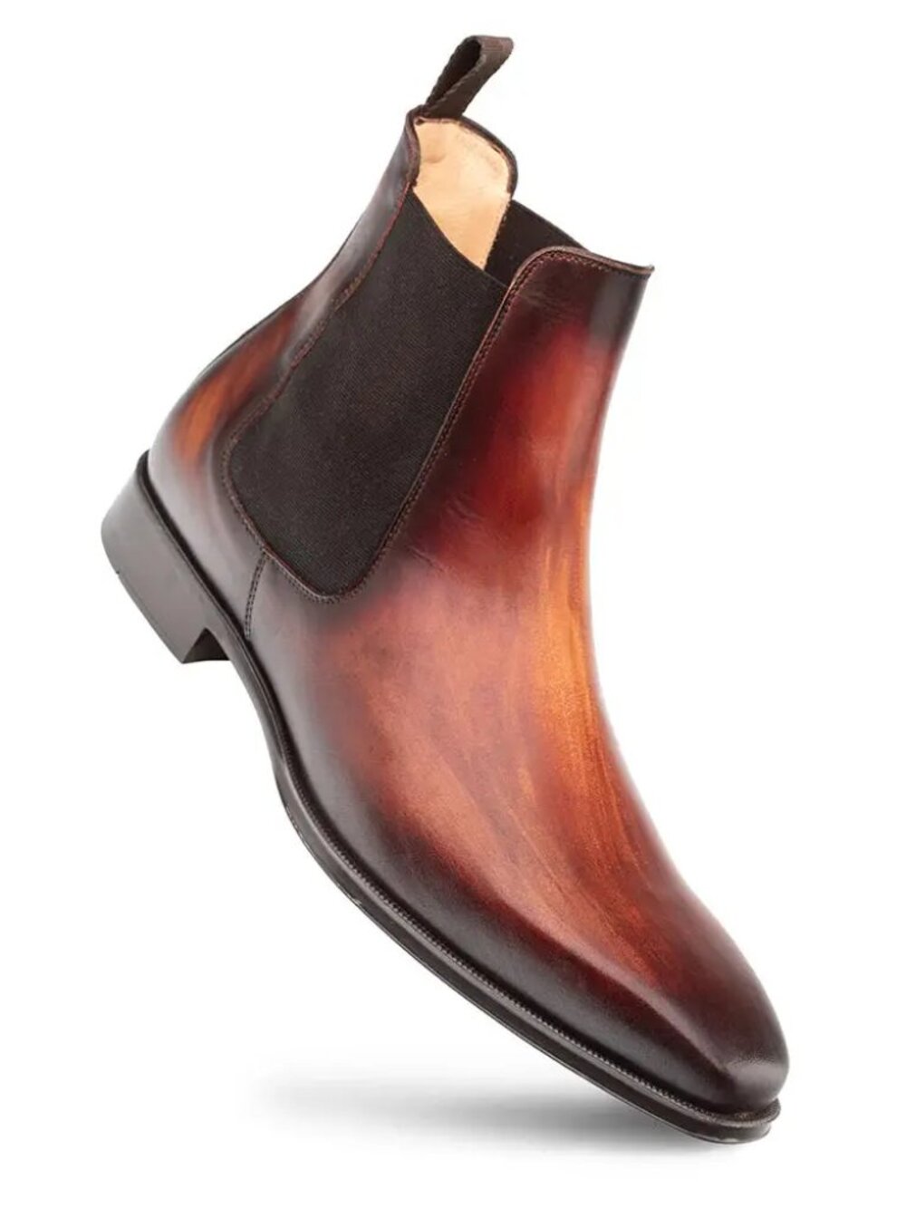 Mezlan Men's Brown Black Cervantes Leather Classic Ankle Chelsea Boots Sz 11M